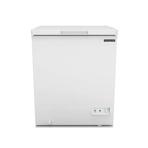 Frigidaire Chest Freezer 5.0 Cu. Ft, White with Removable Basket and Manual Defrost