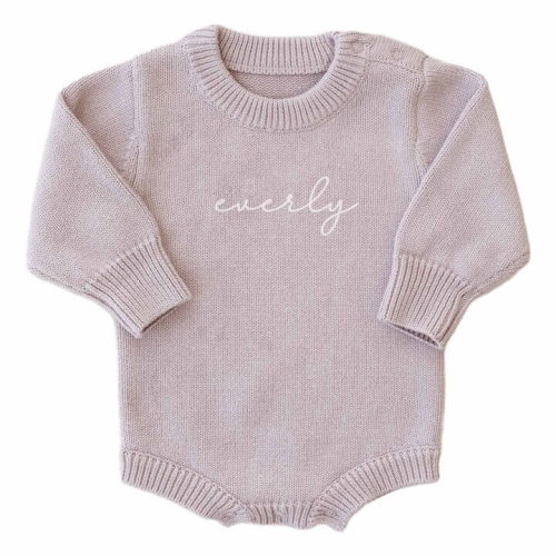 Personalized Knit Sweater Bubble Romper | Iris