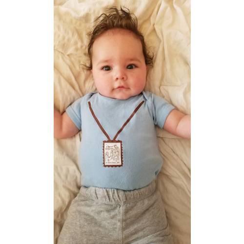 Brown Scapular Onesie, Catholic Baby Gift, Baptism Gift, Coming Home Outfit, Catholic Baby Onesie, Scapular Onesie, Catholic Bodysuit