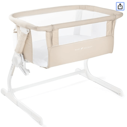Baby Delight Beside Me Dreamer Bassinet | Bedside Sleeper & Baby Bassinet | 6-Position Height Adjustment | Organic Oat