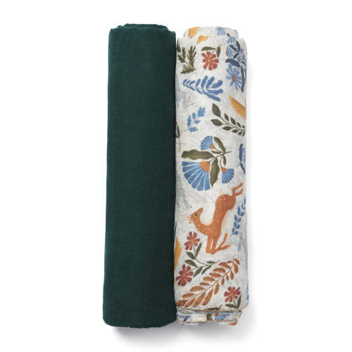 DockATot Swaddle Set - Woodland / Deep Teal