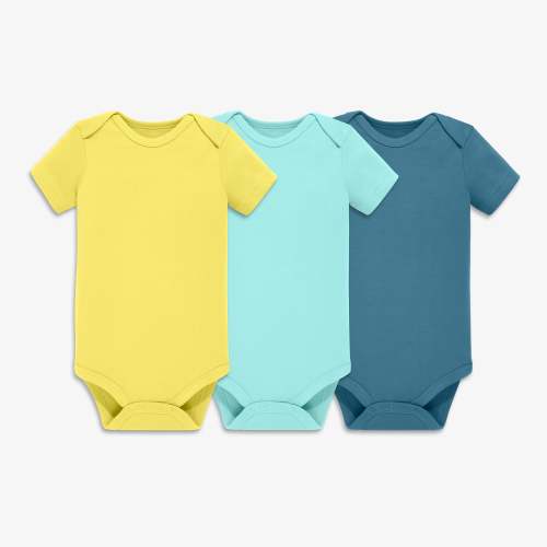Organic short sleeve babysuit 3-pack | Primary.com