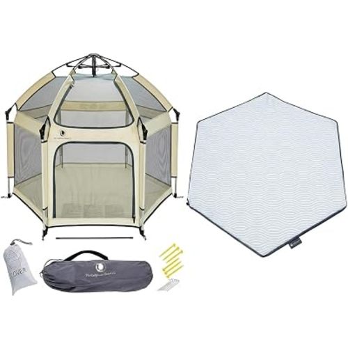 POP 'N GO PLAYPEN with Cushioned Self-Inflating Playmat for Babies