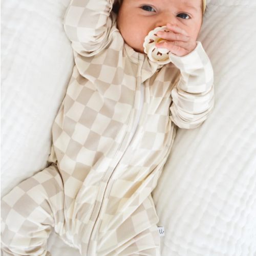 Madden Desert Bamboo Zip Onesie