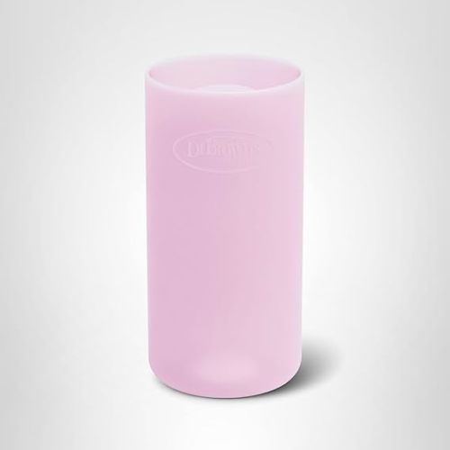 Dr. Brown's Options+ Narrow Glass Bottle Sleeve, 100% Silicone, Pink, BPA-Free, 8 oz, 1-Pack