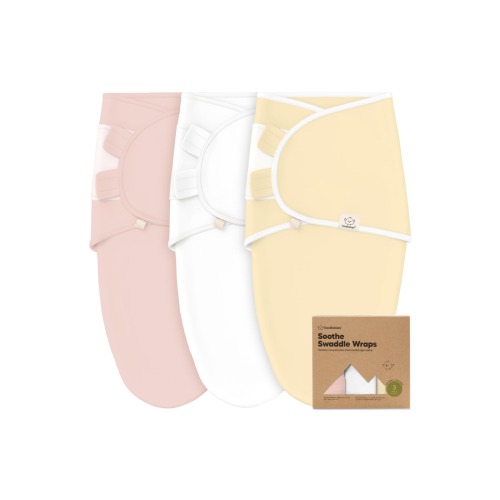 KeaBabies 3-Pack Soothe Swaddle Wraps, Daffodil