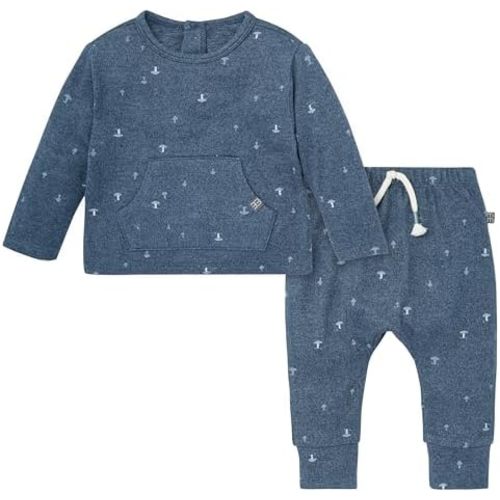 Modern Moments by Gerber Baby Boys' Hacci Pants Set With Kanga Pocket
