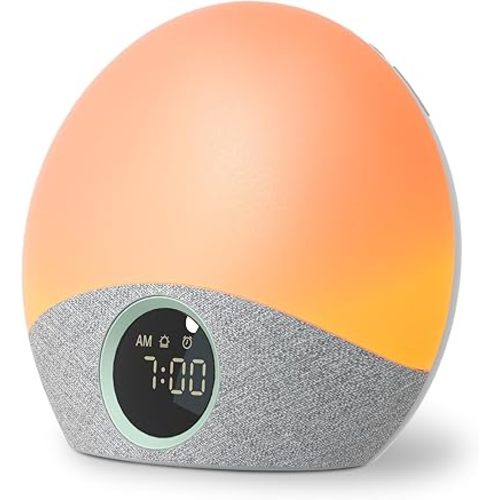 Momcozy Sunrise Alarm Clock Wake Up Light Baby Sound Machine, Adult White Noise Machine with Dimmable Night Light, 30 Soothing Sleep Sounds 7 Colors, Alarm Clock for Heavy Sleepers, Bedroom