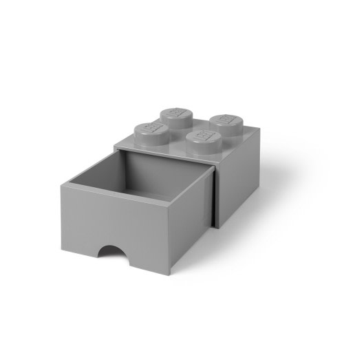 LEGO® 4-Stud Medium Stone Gray Storage Brick Drawer
