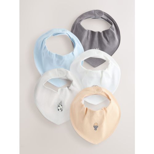 Blue Baby Bibs 5 Pack
