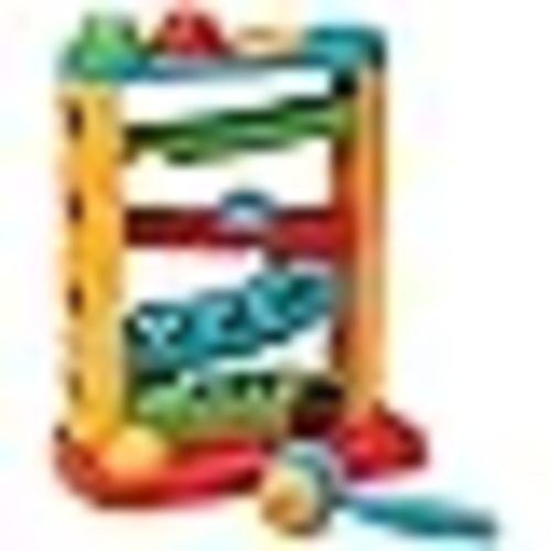 Amazon.com : Infantino Bop & Drop Ball Tower - STEAM Educational Play, Hand-Eye Coordination Skills, and Cause and Effect Play for Babies & Toddlers, 12M+ : Toys & Games