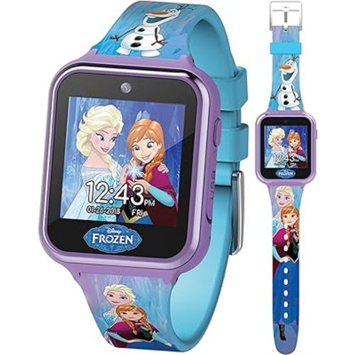 Accutime Kids Disney Frozen Smart Watch with Camera for Kids and Toddlers - Interactive Smartwatch for Boys & Girls with Games, Voice Recorder, Calculator, Pedometer, Alarm, Stopwatch