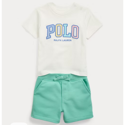 Logo Cotton Tee & French Terry Short Set