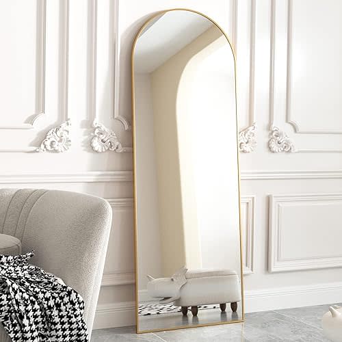Arched Full Length Mirror Gold