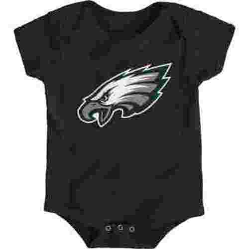 Newborn & Infant Black Philadelphia Eagles Team Logo Bodysuit