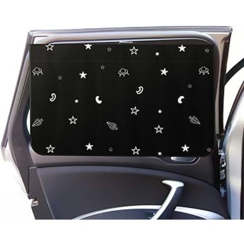 Car Side Window Sun Shade - 2 Pcs Blackout Privacy Car Window Covers, Universal UV Protection Automotive Window Sunshades for Baby & Family (19.7"*31.5")