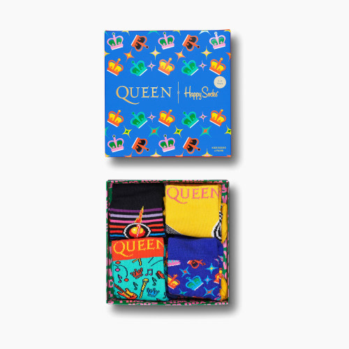 Happy Socks Queen Socks 4 Pack Gift Box - Multi Color, 12-24M