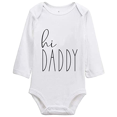 listery infant baby boys girl Hi Daddy Onesie Pregnancy Announcement hi Daddy Bodysuit