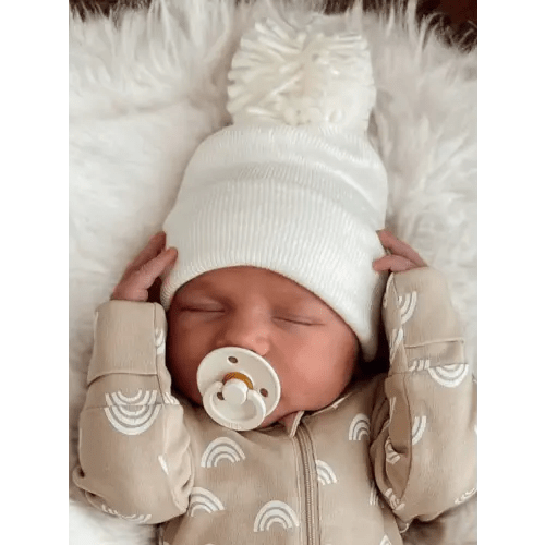 Baby's First Hat®, Warm White Pom