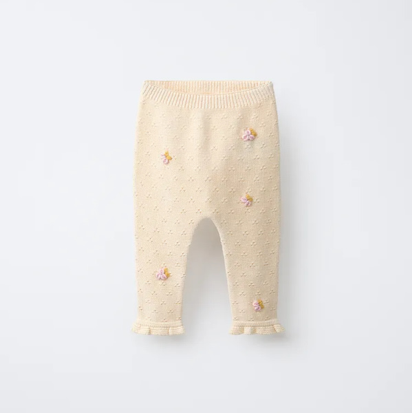 OPENWORK AND BOBBLE PANTS - Ecru | ZARA United States
