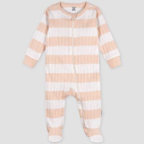 Gerber Baby Striped Sleep N' Play - Pink 0-3M