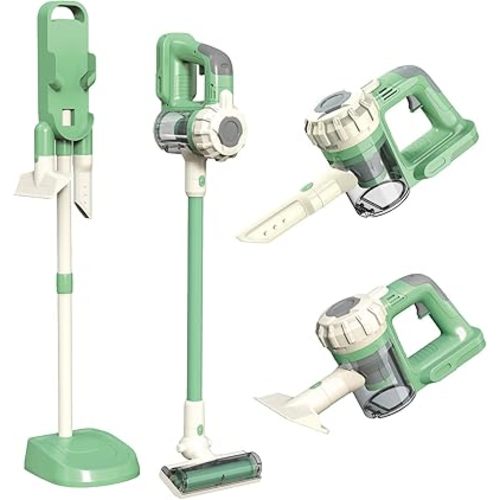 Qizfun 3-in-1 Kids Vacuum That Really Works, Toddler Toy Vacuum Cleaning Set for Children Aged 3+, Includes Working Suction for Realistic Play