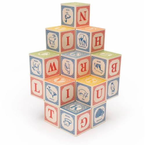 Wooden Alphabet Blocks | Uncle Goose Classic ABC Blocks | Letter Blocks