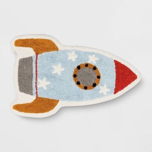 Rocket Shaped Kids' Accent Rug - Pillowfort™