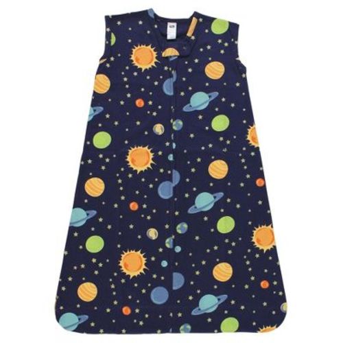Hudson Baby Infant Cotton Sleeveless Wearable Sleeping Bag, Sack, Blanket, Solar System, 6-12 Months
