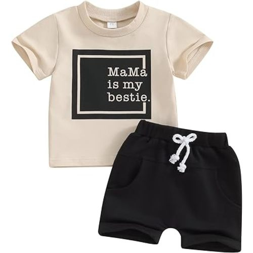 4th of July Baby Boy Outfit Embroidery Short Sleeve T-Shirts Tops Stripe Stars Shorts Toddler Infant Summer Clothes - 6-12 Months