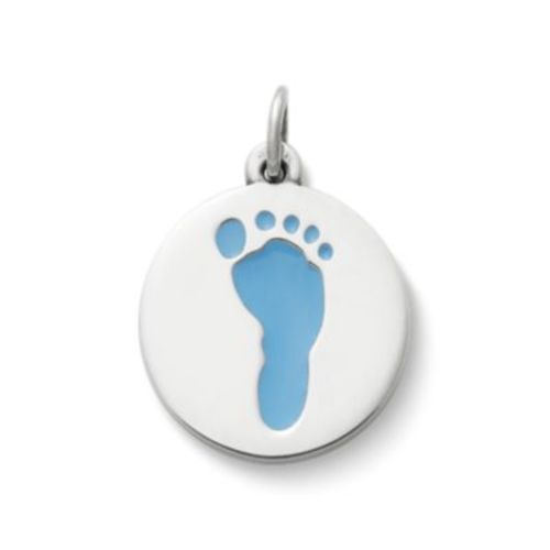Enamel Footprint Charm