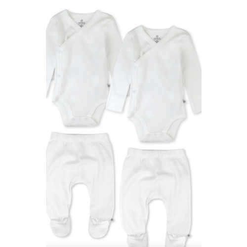 6-Pack Organic Cotton Long Sleeve Kimono Bodysuit & Footed Pant Bundle | Honest Baby Clothing