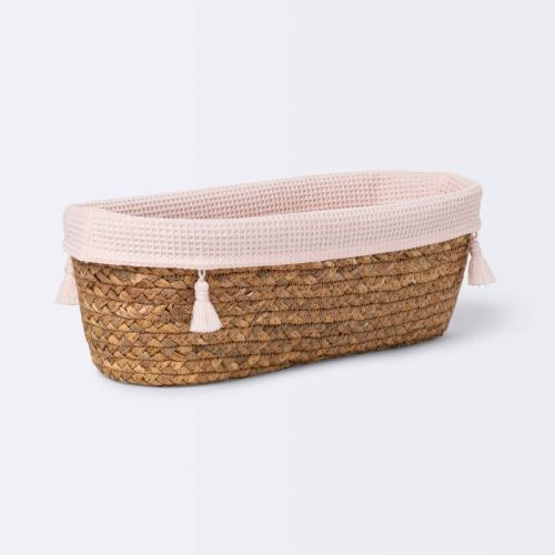 Natural Weave Oval Storage Bin With Waffle Weave Liner - Cloud Island™ Cream