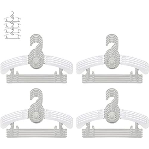 JSF Baby Nursery Closet Hangers, Ultra Thin Non-Slip and Extendable Laundry Infant Pant Hanger for Newborn Clothes 30pcs11-14 Adjustable Children Coat Hanger for Girl Boy Toddler Kids Child