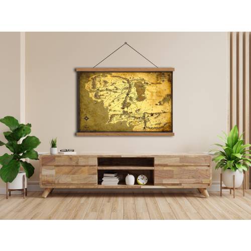 Middle Earth Map Print, Lord of the Rings Poster, Vintage Tolkien Wall Art, Shire to Mordor Fantasy Decor, LOTR Room Gift Idea