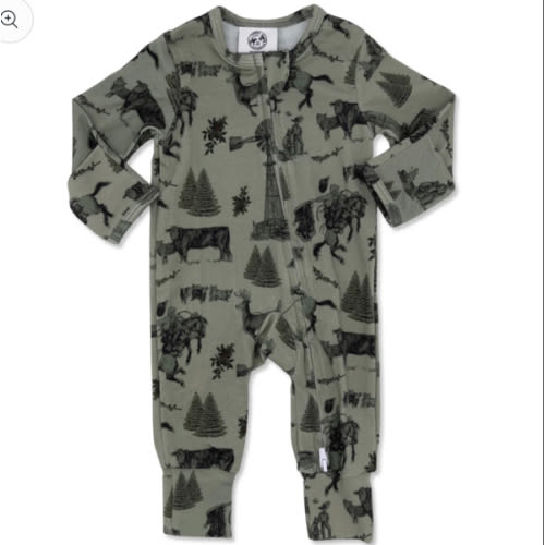 Vintage Plains Christmas Folding Feet Jammies – Cowkid Clothing Company