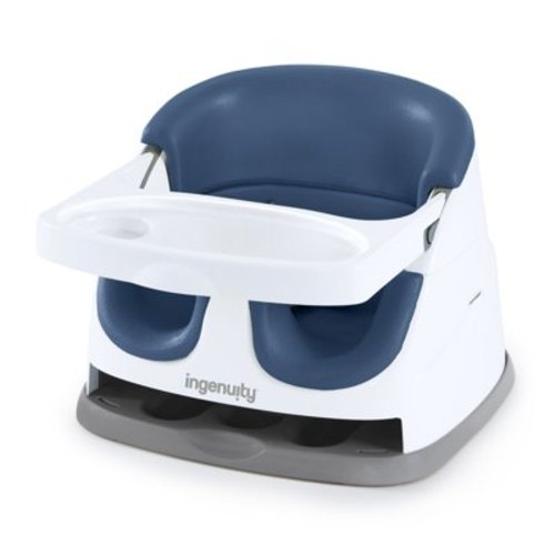 Ingenuity Infant Baby Base 2-in-1 Booster Feeding High Chair and Floor Seat with Self-Storing Tray - Night Sky