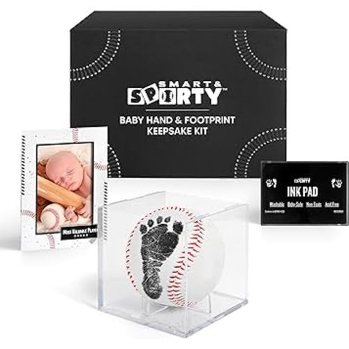 Baby Hand and Footprint Kit - Baby Baseball Handprint Kit - Baseball Baby Shower Gifts for Boys - New Dad Gifts for Men, New Baby Boy Gift Unique, First Time Dad Gifts, Newborn Keepsake
