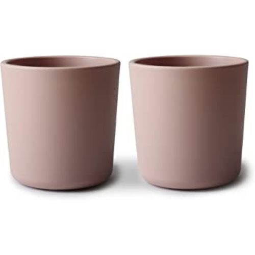 mushie Dinnerware Cups For Kids 7 fl. oz. | Made in Denmark, Set of 2 (Blush)