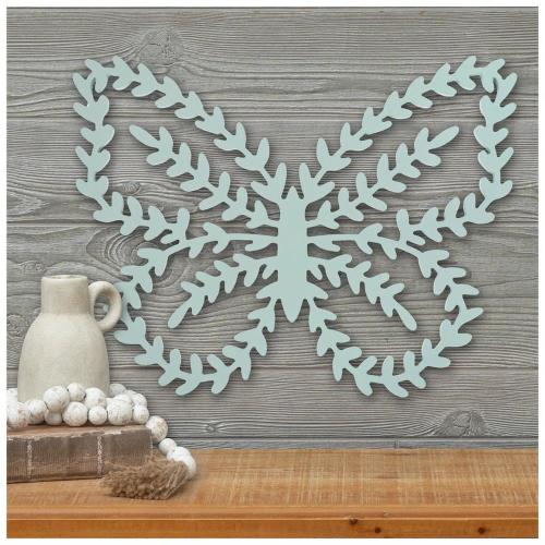 Leafy Butterfly Wood Wall Decor