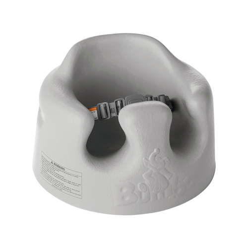 Bumbo Baby Infant Soft Foam Floor Booster Seat with Adjustable Harness, Gray