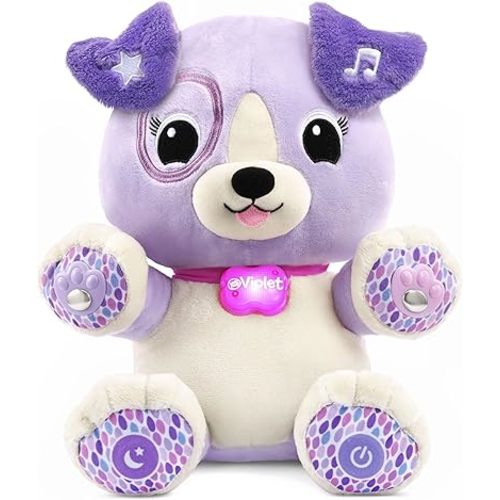 LeapFrog Pal Scout Smarty Paws | Soothing & Sensory Cuddly Toddler Toy with Lights & Music | Suitable for Ages 6-36 Months | Violet