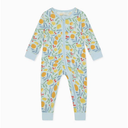 Citrus Summer Clever Zip Baby Pajamas | Organic Baby Sleepwear | MORI US