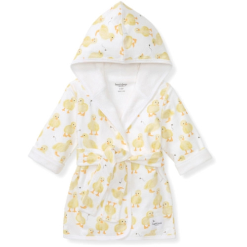 Organic Cotton Knit Terry Hooded Robe - Little Ducks
