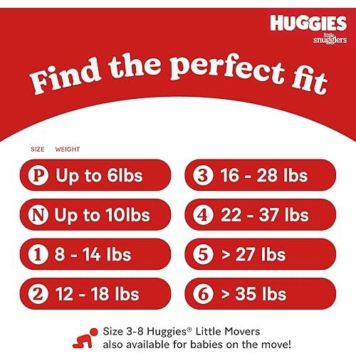 Huggies Size Newborn Diapers, Little Snugglers Baby Diapers, Size Newborn (up to 10 lbs), 84 Count, Packaging May Vary