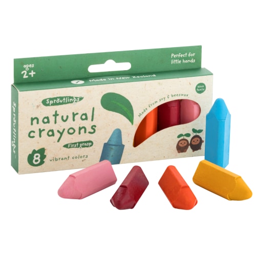 Sproutlings First Grasp Natural Soy & Beeswax Crayons, 8 Piece Count