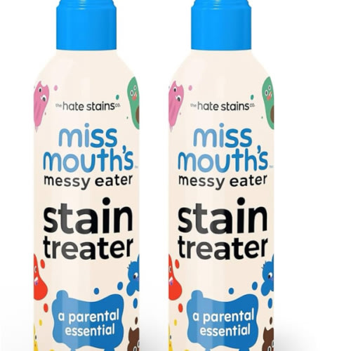 Miss Mouth's Messy Eater Stain Treater Spray - 4oz 2 Pack Stain Remover - Newborn & Baby Essentials - No Dry Cleaning Food, Grease, Coffee Off Laundry, Underwear, Fabric