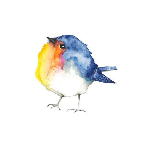 Watercolor Baby Bird Print