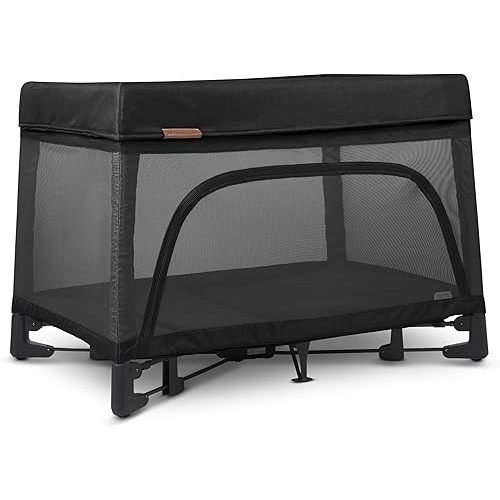 UPPAbaby Remi Playard | Deluxe 3-in-1 Portable Playard, Bedside Bassinet + Travel Crib| Mesh Bassinet, Mattress, Organic Cotton Mattress Cover + Storage Bag Included | Jake (Charcoal)