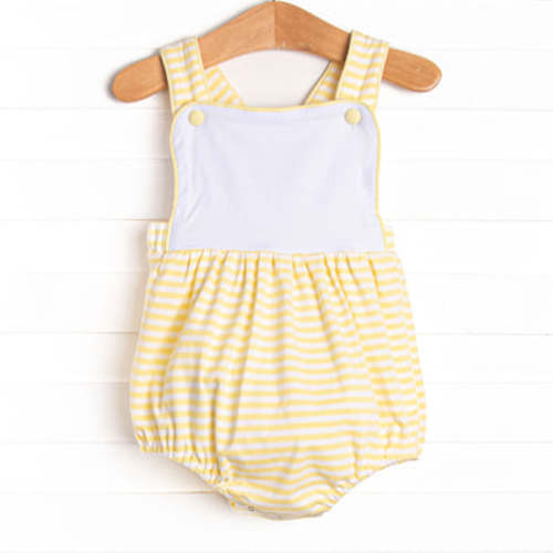Clayton Sunsuit, Yellow Stripe – Stitchy Fish